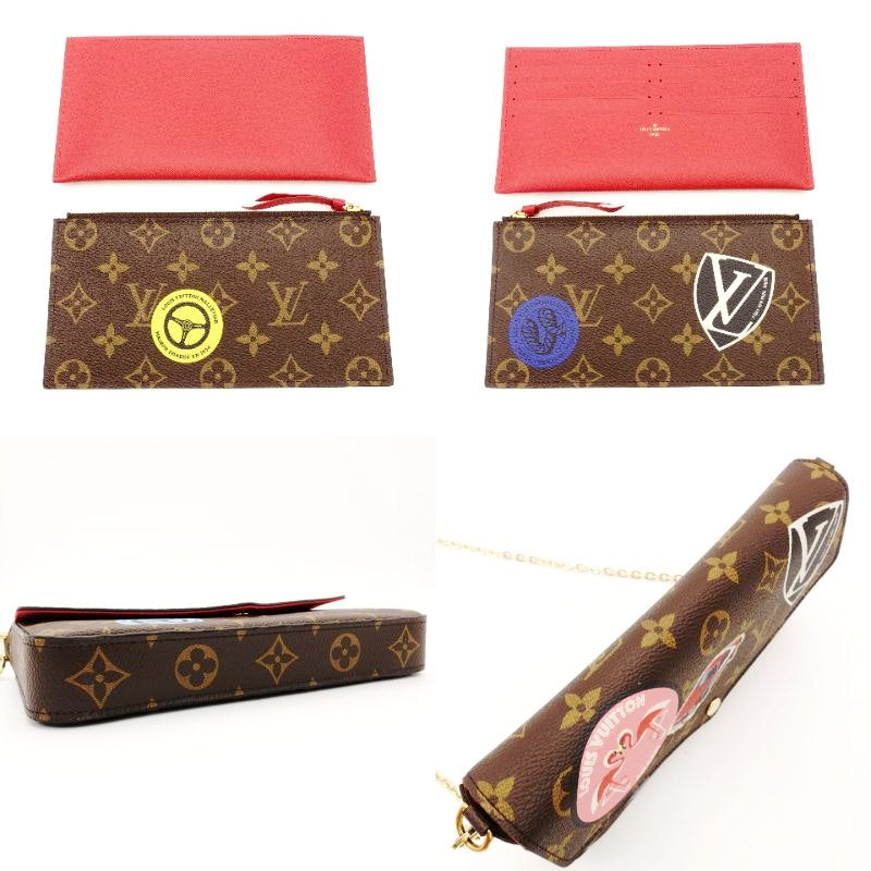 LOUIS VUITTON Pochette Felice Monogram Chain Shoulder Bag PVC Leather 7-8-783