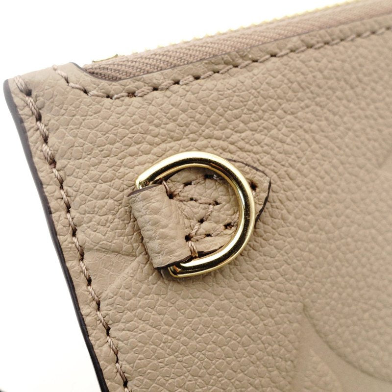 LOUIS VUITTON Monogram Implant Neverfull Pouch Brown Leather 7-9-009