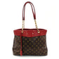 LOUIS VUITTON Parthénon Chain Tote Bag Monogram Brown × Red PVC Leather Shoulder 7-9-021