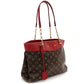 LOUIS VUITTON Parthénon Chain Tote Bag Monogram Brown × Red PVC Leather Shoulder 7-9-021