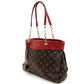 LOUIS VUITTON Parthénon Chain Tote Bag Monogram Brown × Red PVC Leather Shoulder 7-9-021