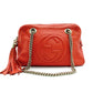 GUCCI Soho Camera Bag Chain Shoulder Bag Orange Leather GG Logo 7-9-030