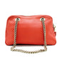GUCCI Soho Camera Bag Chain Shoulder Bag Orange Leather GG Logo 7-9-030
