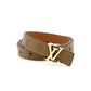 LOUIS VUITTON Monogram Reverse Belt Brown PVC Leather Reversible Size 65/26 7-9-075