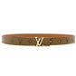 LOUIS VUITTON Monogram Reverse Belt Brown PVC Leather Reversible Size 65/26 7-9-075