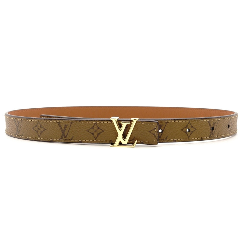 LOUIS VUITTON Monogram Reverse Belt Brown PVC Leather Reversible Size 65/26 7-9-075