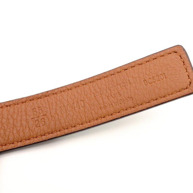 LOUIS VUITTON Monogram Reverse Belt Brown PVC Leather Reversible Size 65/26 7-9-075