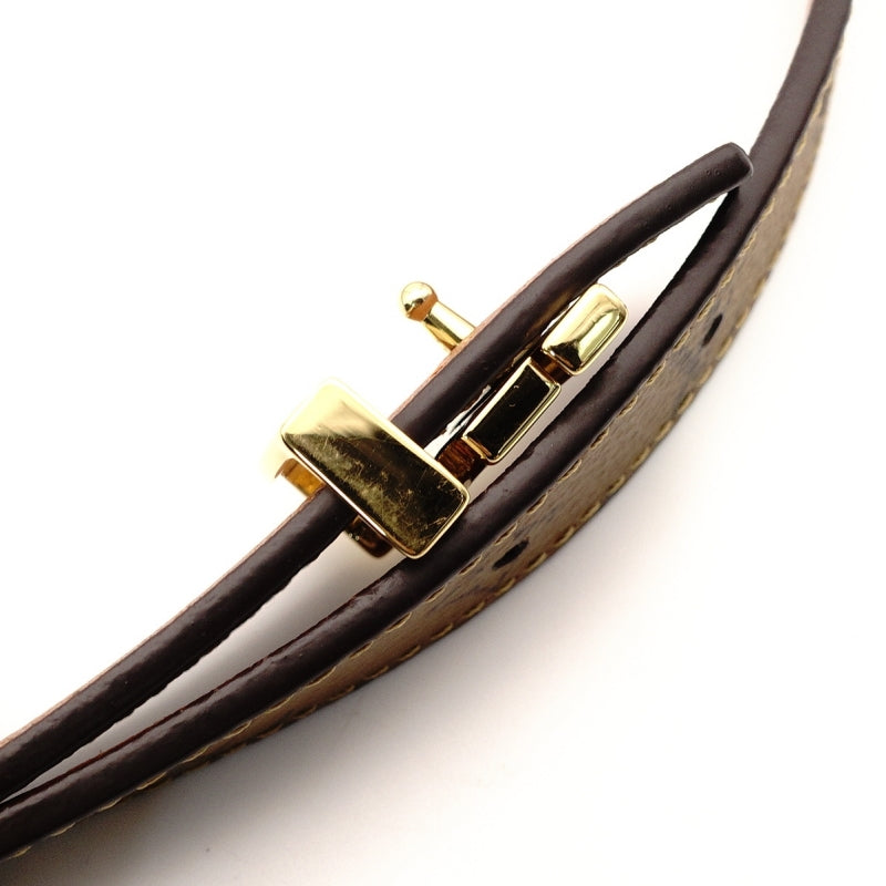 LOUIS VUITTON Monogram Reverse Belt Brown PVC Leather Reversible Size 65/26 7-9-075