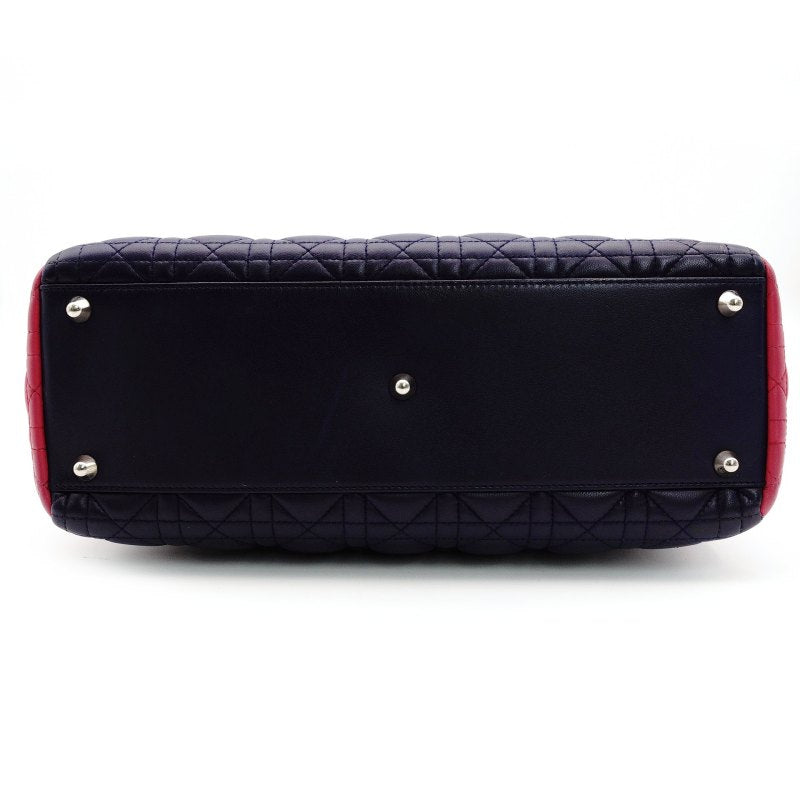 Christian Dior Lady Dior 2-Way Handbag Shoulder Leather Multicolor 7-9-090