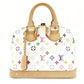 LOUIS VUITTON Multicolor Alma PM White Studded Handbag Leather 7-9-152
