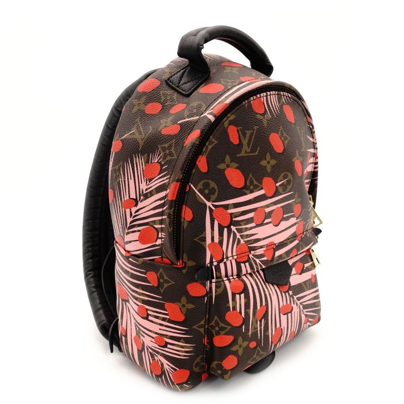 LOUIS VUITTON Palm Springs PM Backpack Jungle Dot Brown × Pink × Red Monogram 7-9-249