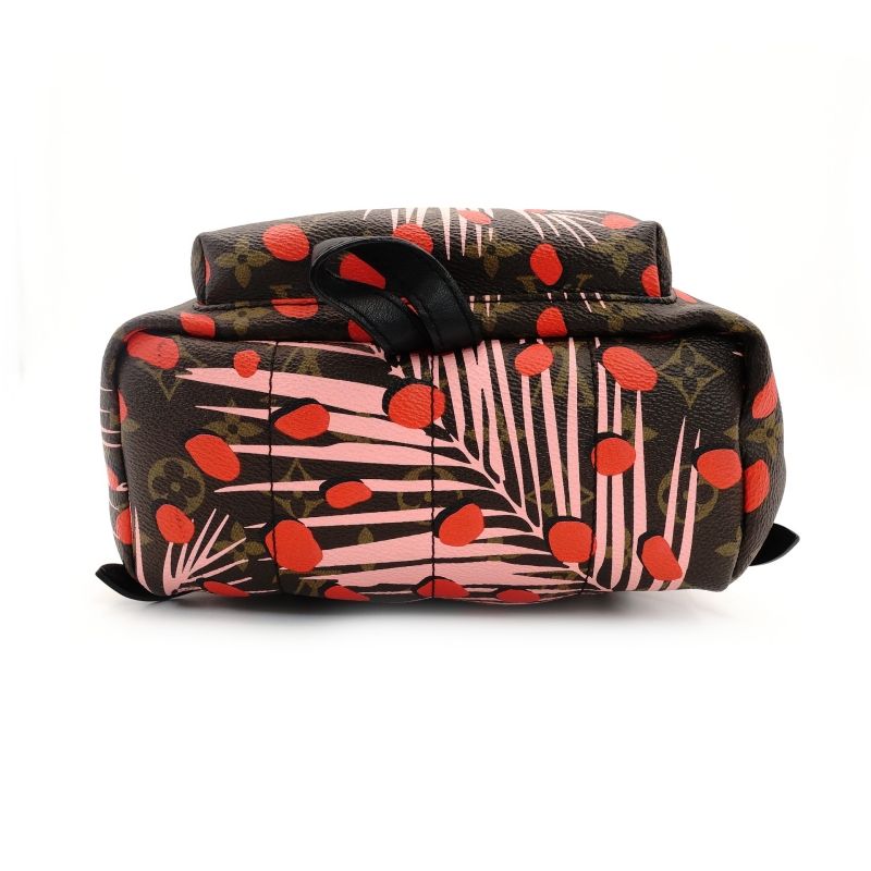 LOUIS VUITTON Palm Springs PM Backpack Jungle Dot Brown × Pink × Red Monogram 7-9-249