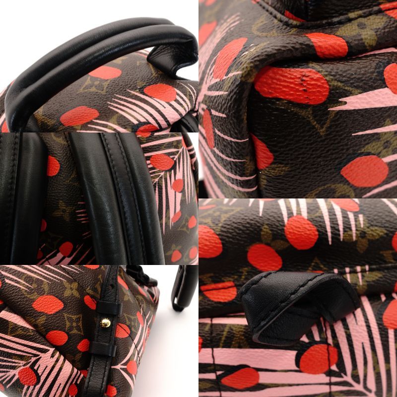 LOUIS VUITTON Palm Springs PM Backpack Jungle Dot Brown × Pink × Red Monogram 7-9-249