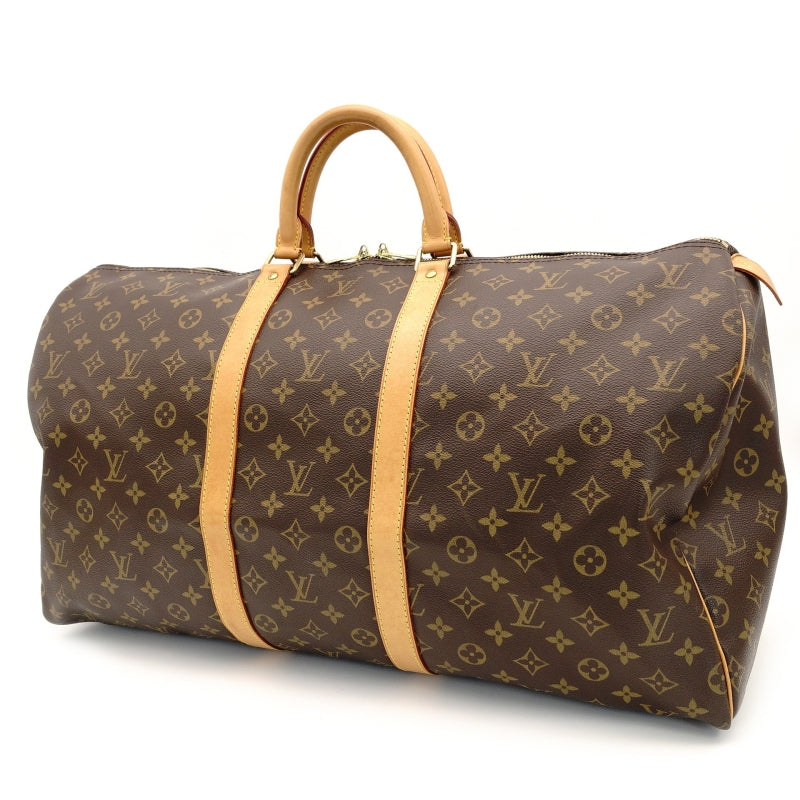 LOUIS VUITTON Keepall 55 Monogram Boston Bag Travel Brown 7-9-285