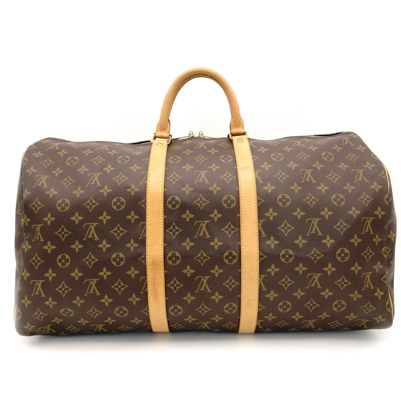 LOUIS VUITTON Keepall 55 Monogram Boston Bag Travel Brown 7-9-285