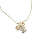 CHANEL Coco Mark Necklace Ribbon Gold Rhinestone CC Logo 7-9-308