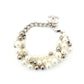 CHANEL Bracelet with CC Logo, Fake Pearls, Silver, With Box 7-9-309