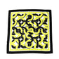 Bottega Veneta Scarf 100% Silk Black × Yellow × White Stole 7-9-311
