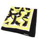 Bottega Veneta Scarf 100% Silk Black × Yellow × White Stole 7-9-311