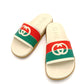 Unused GUCCI Sandals Unisex Size EU 39 (9.6"–9.8") GG Logo With Box 7-9-331