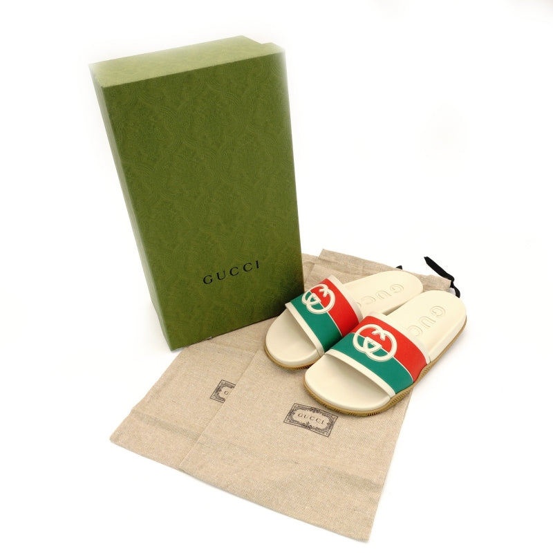 Unused GUCCI Sandals Unisex Size EU 39 (9.6"–9.8") GG Logo With Box 7-9-331