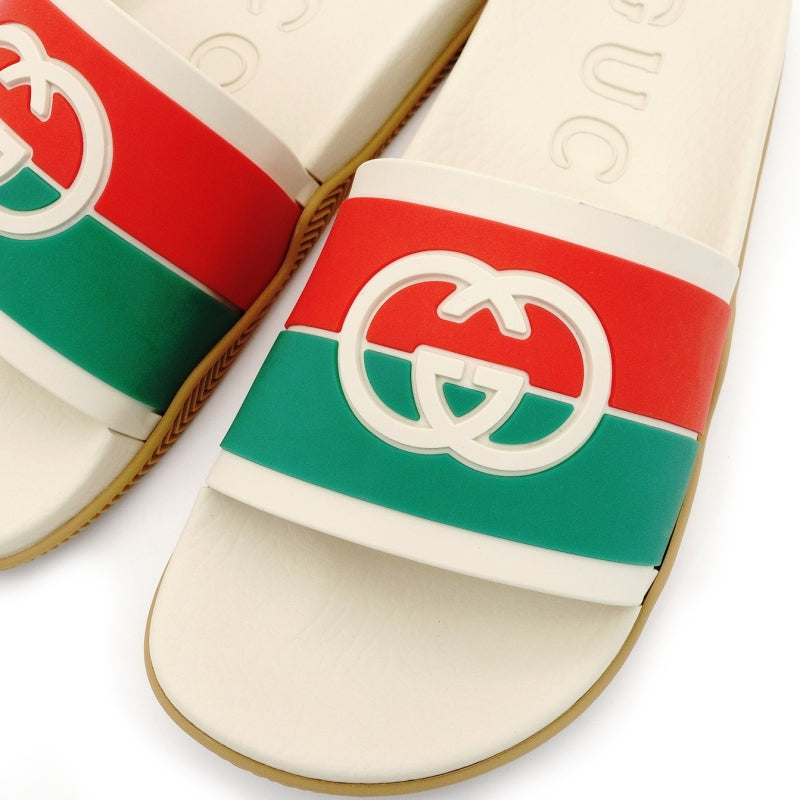 Unused GUCCI Sandals Unisex Size EU 39 (9.6"–9.8") GG Logo With Box 7-9-331