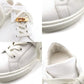Hermès Day Low-Cut Sneakers Kelly Hardware Leather White Size 36 White Approx. 9.1"–9.3" 7-9-427