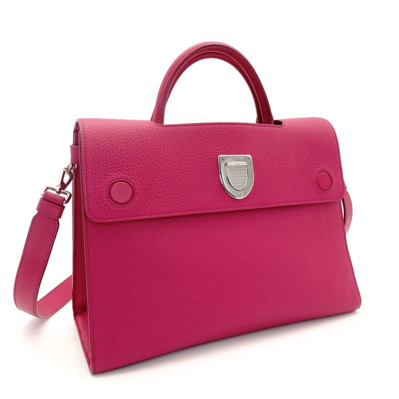 DIOR EVER Handbag Pink 2-Way Crossbody Leather 7-9-433