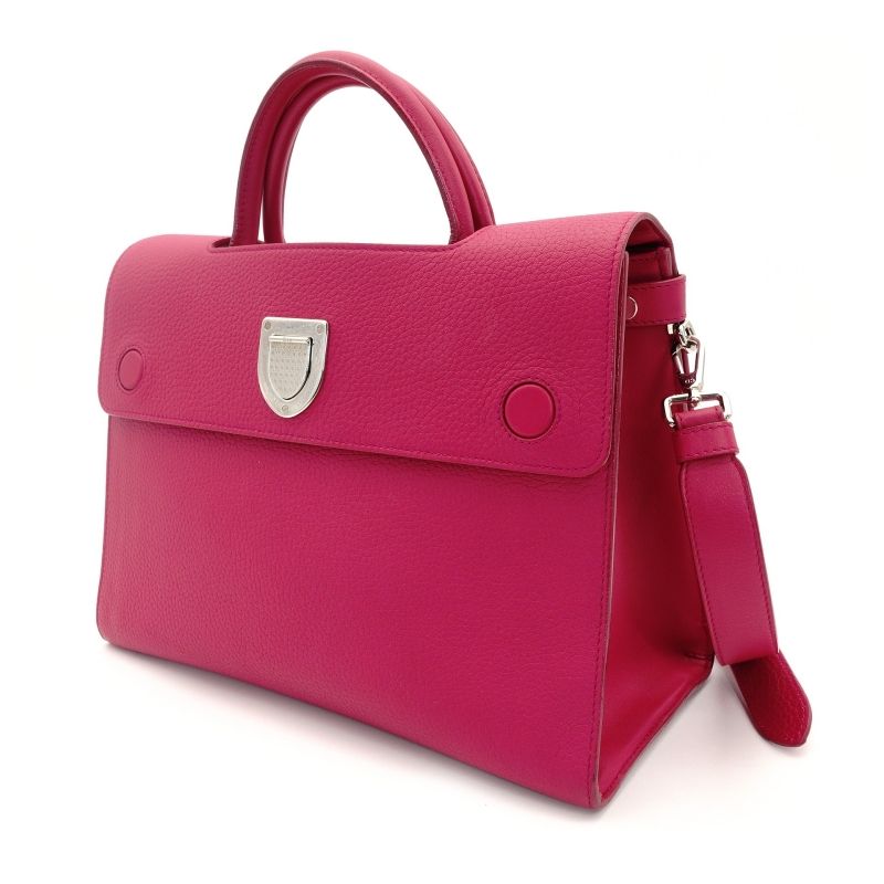 DIOR EVER Handbag Pink 2-Way Crossbody Leather 7-9-433