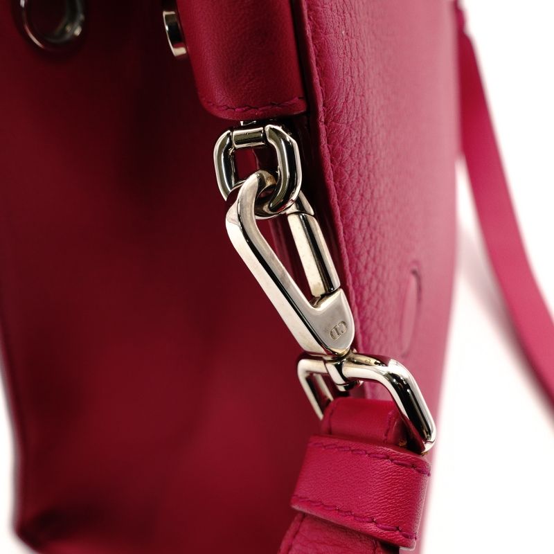 DIOR EVER Handbag Pink 2-Way Crossbody Leather 7-9-433