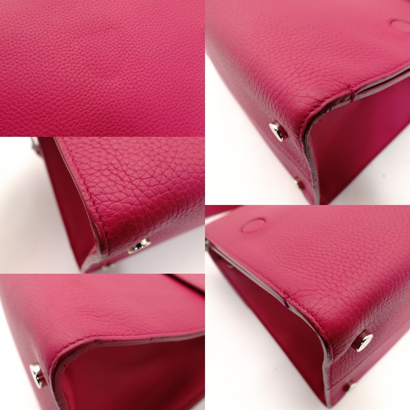 DIOR EVER Handbag Pink 2-Way Crossbody Leather 7-9-433