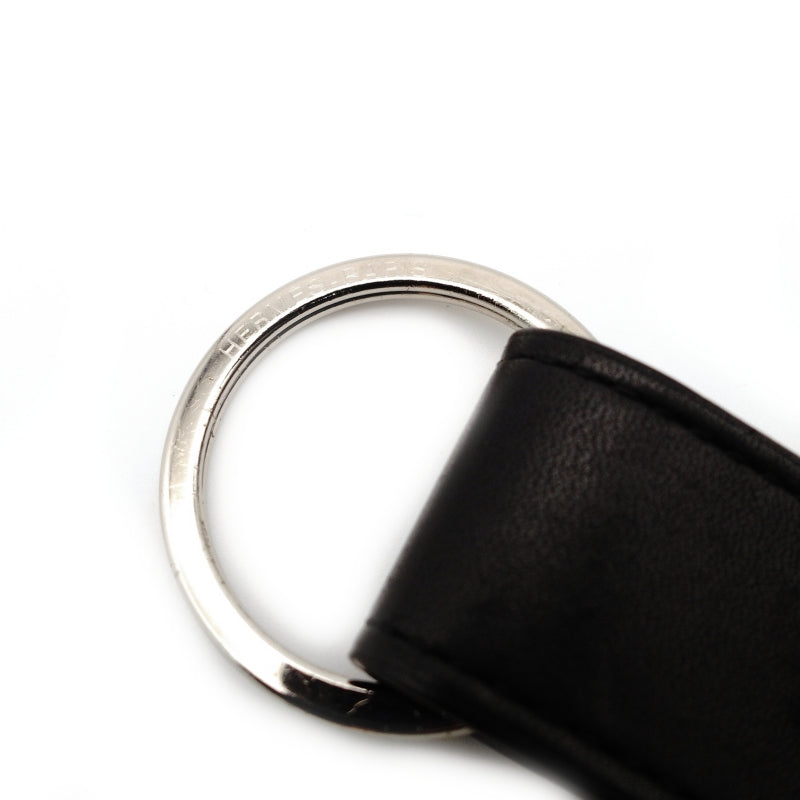 HERMES Key Holder Black Key Charm Leather Black Excellent Condition A-Stamped Men's 7-9-444