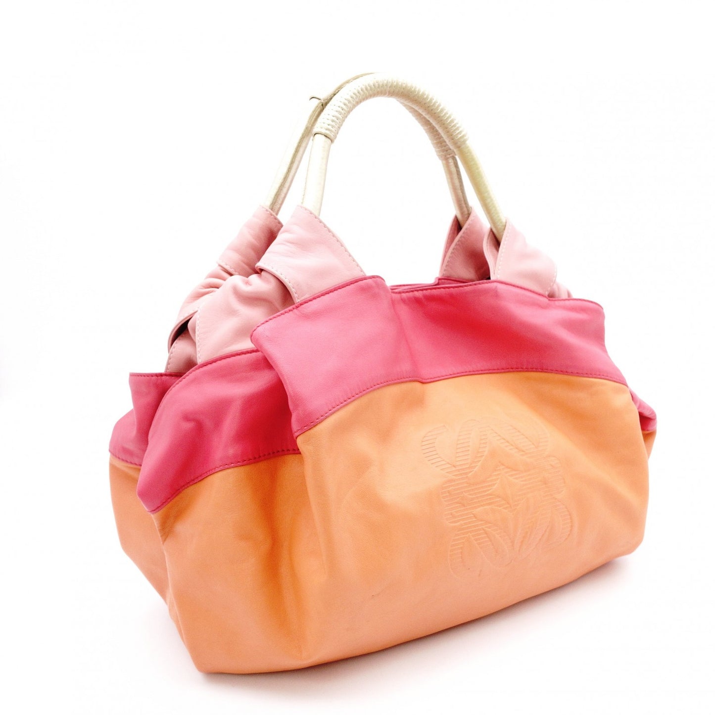 LOEWE Nappa Aire Shoulder Bag Leather Pink Bicolor