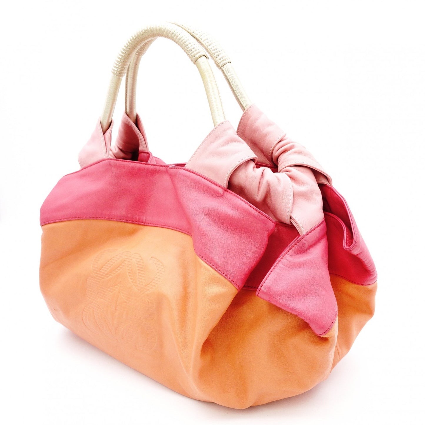 LOEWE Nappa Aire Shoulder Bag Leather Pink Bicolor
