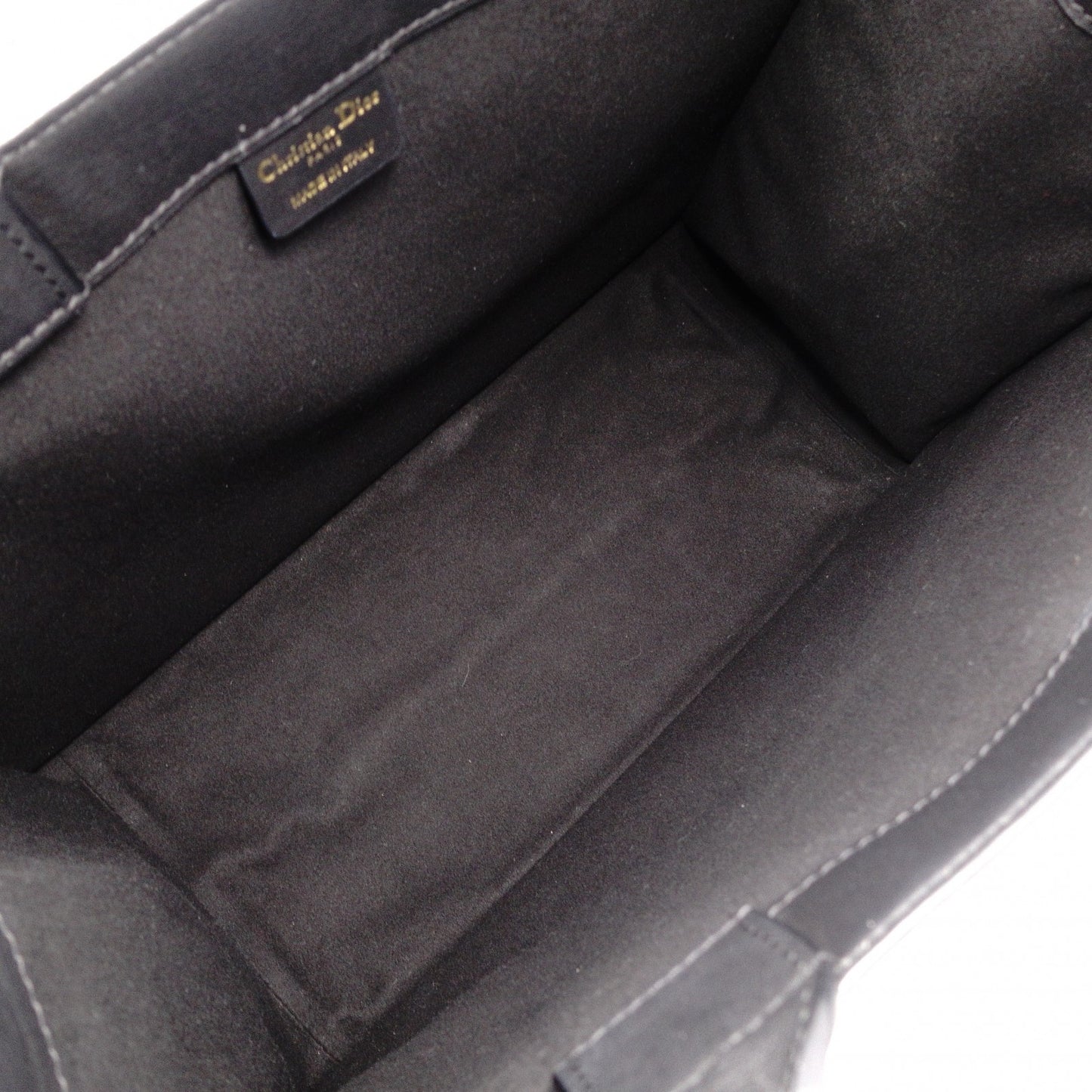 DIOR Book Tote Medium Tote Bag, Leather, Black, CD Logo