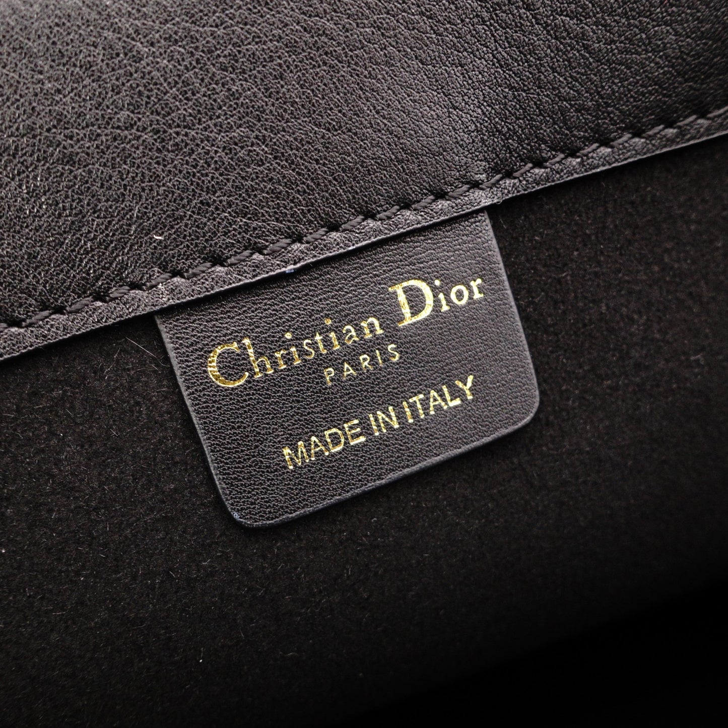 DIOR Book Tote Medium Tote Bag, Leather, Black, CD Logo