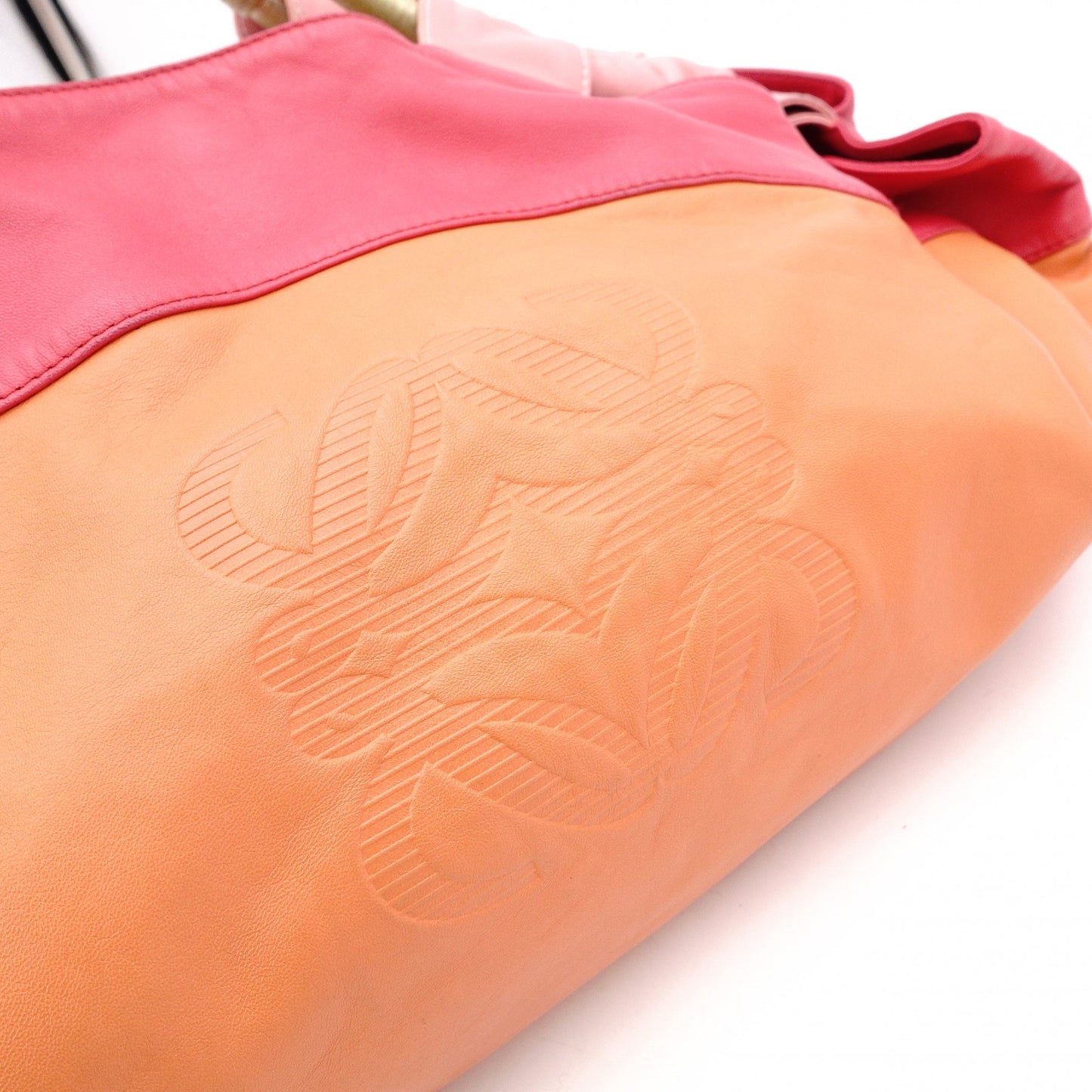 LOEWE Nappa Aire Shoulder Bag Leather Pink Bicolor