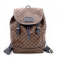 LOUIS VUITTON Runner Backpack, Damier, Leather and PVC, Brown, Men's