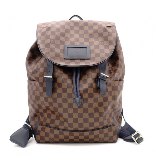 LOUIS VUITTON Runner Backpack, Damier, Leather and PVC, Brown, Men's