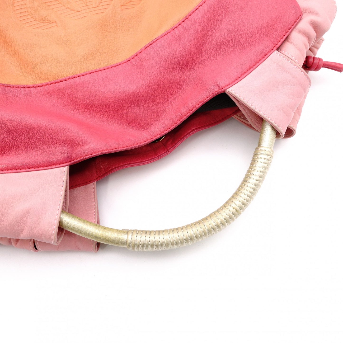 LOEWE Nappa Aire Shoulder Bag Leather Pink Bicolor