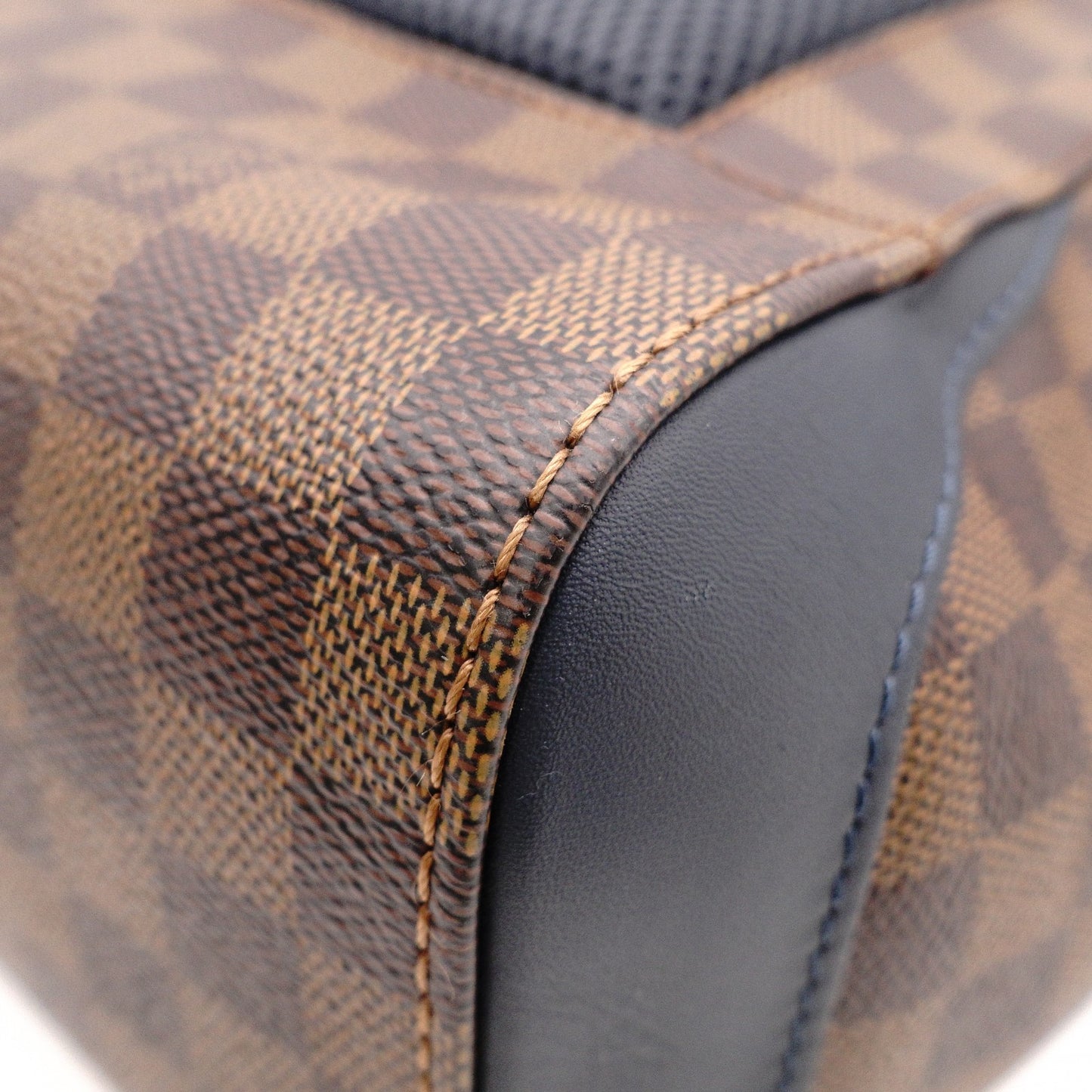 LOUIS VUITTON Runner Backpack, Damier, Leather and PVC, Brown, Men's