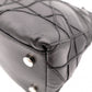 Christian Dior Granville Handbag, Leather, Black, 2-Way, Silver Hardware