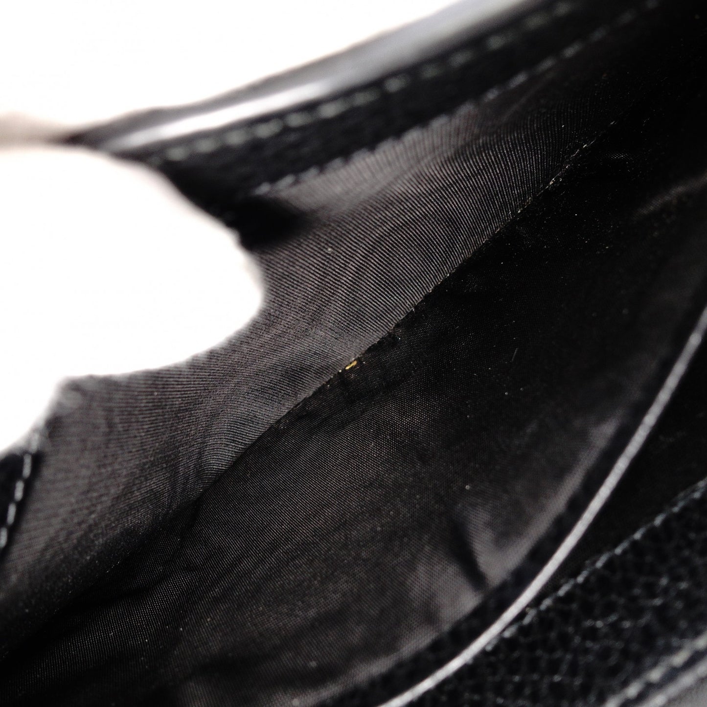 GUCCI Duo Nysos Shoulder Bag Leather Black Chain