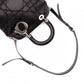 Christian Dior Granville Handbag, Leather, Black, 2-Way, Silver Hardware