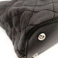 CHANEL Matelassé Coco Mark Caviar Skin Tote Bag Black Silver Hardware Shoulder 7-10-684