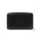 LOEWE Anagram Coin Purse, Leather, Black, White Logo, Silver Hardware