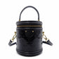 LOUIS VUITTON Cannes Vernis Shoulder Bag Patent Leather Black