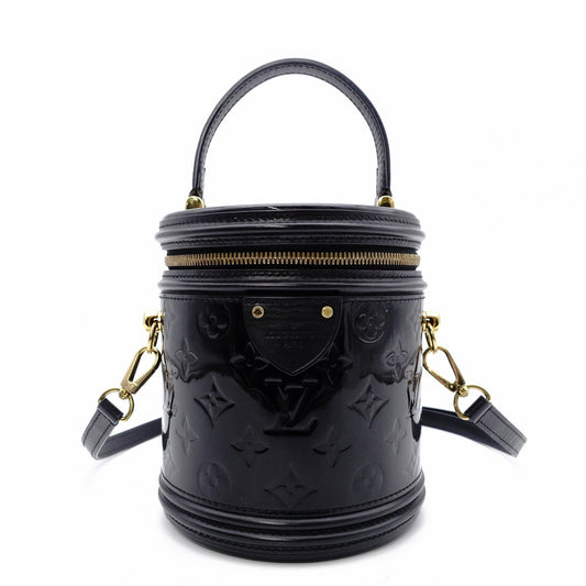 LOUIS VUITTON Cannes Vernis Shoulder Bag Patent Leather Black