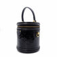 LOUIS VUITTON Cannes Vernis Shoulder Bag Patent Leather Black