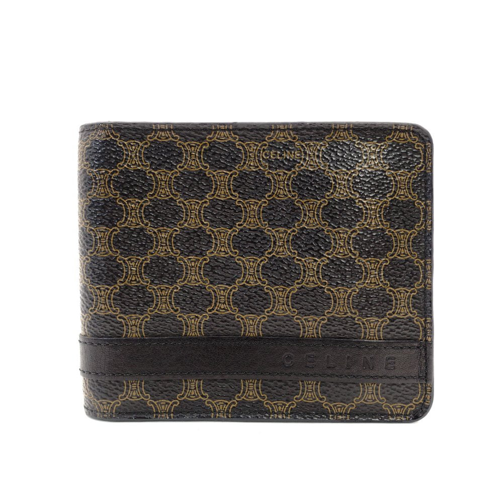 CELINE Macadam Bifold Wallet Brown × Black Wallet Men's Women's 7-10-152